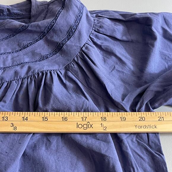 New Universal Thread Womens Blouse XS Blue V Neck Long Sleeve Lightweight Boho - Picture 11 of 13